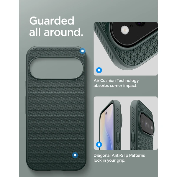 Spigen Liquid Air MagSafe, abyss green - Google Pixel 11 Pro - Puzdra - Obrázok 57d629f2773c42608b82a308f749affd