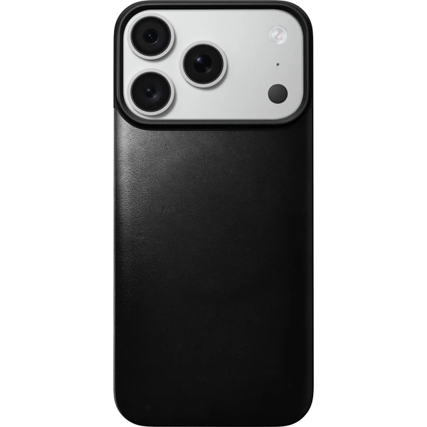 Nomad Magnetic Leather Back (Horween) MagSafe kožený kryt iPhone 17 Pro/18 Pro Black - Puzdra - Obrázok 58136642cccd4df48efe0c9c8b52c13a
