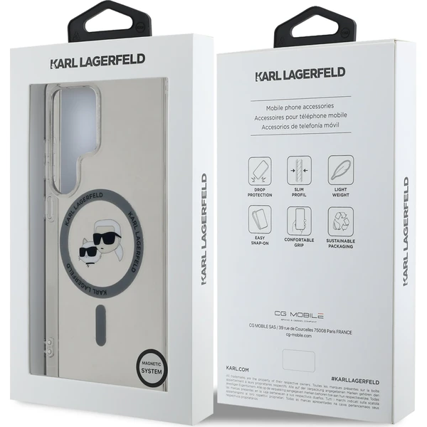 Karl Lagerfeld IML K&CH Heads MagSafe kryt Samsung Galaxy S25 Ultra čierny - Puzdra - Obrázok 582db9c356b74804a404792365712b86