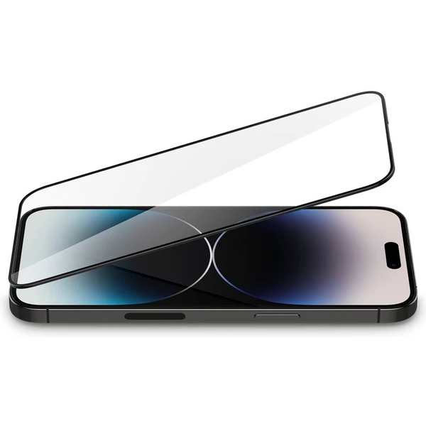 Spigen TR Slim HD 1 Pack sklo iPhone 14 Pre čierne - Ochranné fólie a sklo - Obrázok 5897d644c001406996f84eb56f897d7d