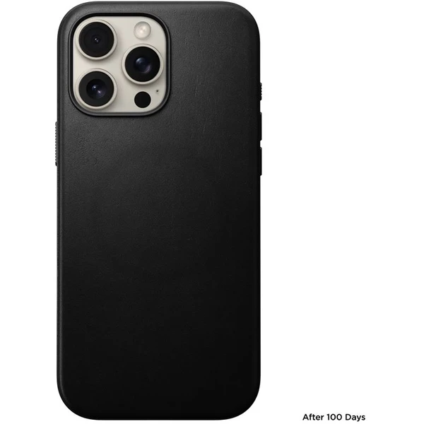 Nomad Modern Leather Case MagSafe kryt iPhone 16 Pro Max čierny - Puzdra - Obrázok 589b1c05281149b6ad041c2694df39df