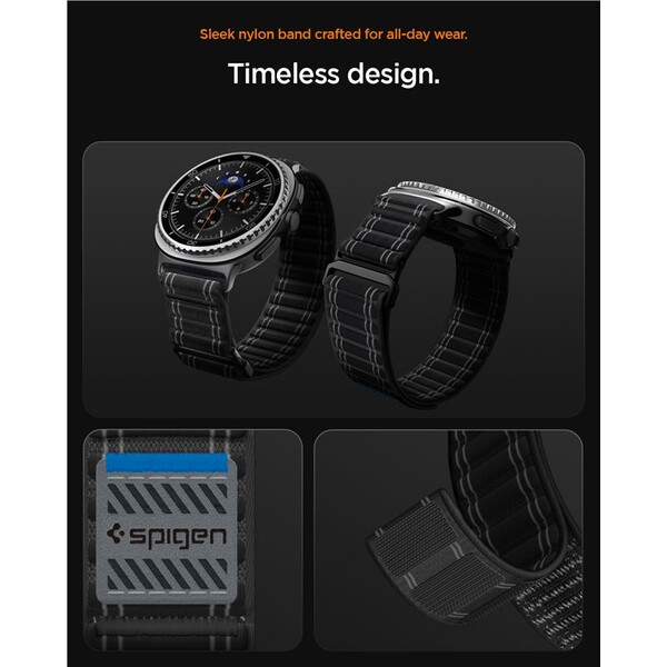 Spigen Fabric Band remienok (suchý zips) Samsung Galaxy Watch8 46/44/40mm čierny - Remienky - Obrázok 589cea930d6a471bab705924b8a6c3f6