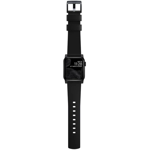Nomad Active Strap Pre hydrofóbny kožený remienok Apple Watch 49/45/44/42mm čierny/čierny - Remienky - Obrázok 58G1000K01