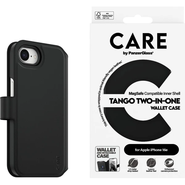PanzerGlass® CARE puzdro Apple iPhone 17e/16e MagSafe Tango 2v1 Wallet - Puzdra - Obrázok 58GD000J01