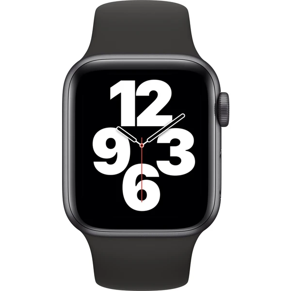 Apple Watch SE 44mm vesmírne šedý hliník s čiernym športovým remienkom (Ďalšia) - Inteligentné hodinky - Hlavný obrázok