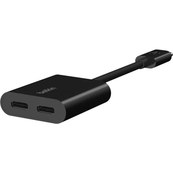 Belkin CONNECT USB-C audio/napájací adaptér čierny - USB huby - Obrázok 58VN300301