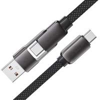 Acefast USB-A/USB-C to USB-C nabíjací dátový kábel, 0,2m - Káble