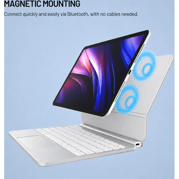 FIXED Typee Alu pouzdro s bezdrátovou klávesnicí iPad Pro 11" (18-22)/iPad Air (20-26), CZ, bílé - Puzdra s klávesnicou - Obrázok 58ab071ca79d4ea6ab236f9dbbfcd835