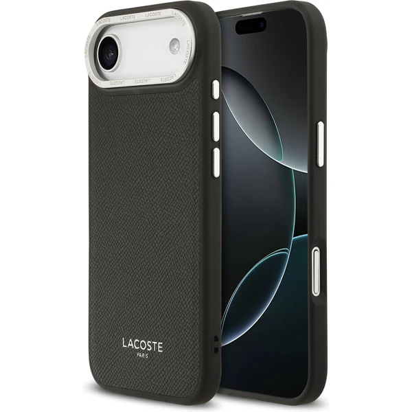 Lacoste PU Leather Champs Elysees MagSafe kryt iPhone Air čierny - Puzdra - Hlavný obrázok