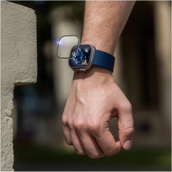 FIXED zafírové sklo pre Apple Watch Ultra s oceľovým rámčekom - Ochranné fólie a sklo - Obrázok 5908689bcf794f9e9b2838704fad41da