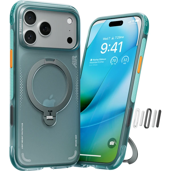 Torras Ostand Q3 Air MagSafe kryt iPhone 17 Pro Max glacier sprint - Puzdra - Hlavný obrázok