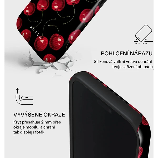 Burga Tough MagSafe kryt iPhone 17 Pro Max Cherrybomb - Puzdra - Obrázok 59335e530cdb4a8aa0cef50f0392d177