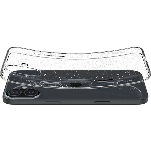 Spigen Liquid Crystal Glitter kryt iPhone 16 crystal quartz - Puzdra - Obrázok 595b6a56cbf049c2810bb2af7eb1aea9