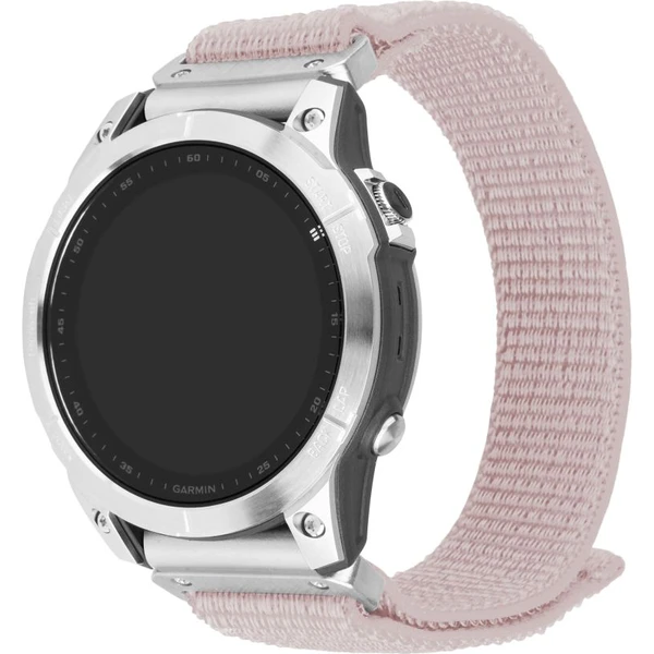 FIXED Nylon Sporty Strap remienok pre Garmin QuickFit (22mm) ružovo zlatý - Remienky - Hlavný obrázok