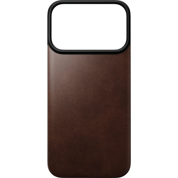 Nomad Magnetic Leather Back (Horween) MagSafe kožený kryt iPhone 17 Pro/18 Pro Rustic Brown - Puzdra - Obrázok 598eb293407a4f2ea994946876573df8