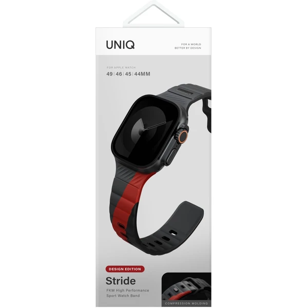 UNIQ Stride DE FKM remienok pre Apple Watch 49/46/45/44mm sivý/červený - Remienky - Obrázok 59946b362a364957ba36fab4af25e4d8