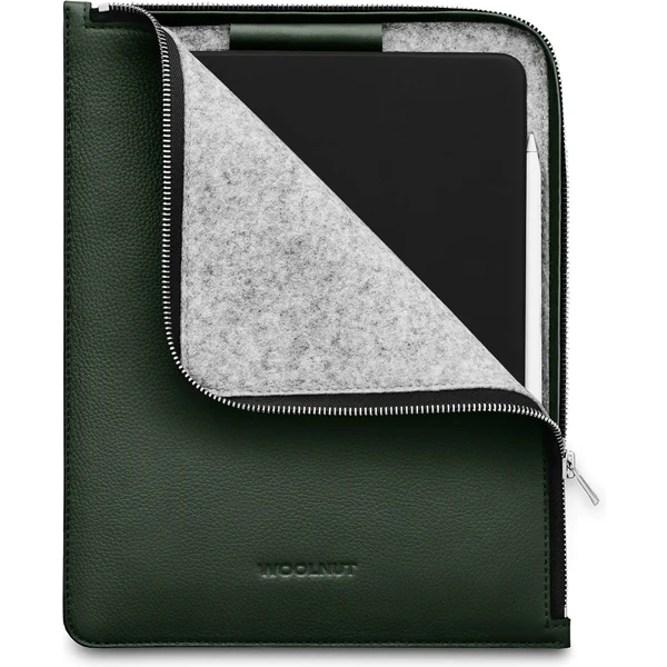 Woolnut kožené puzdro Folio na iPad Pro 11"/iPad Air 11" tmavozelené - Puzdra - Obrázok 59LR100501