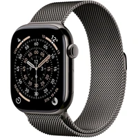 Apple Watch Series 11 Cellular (42mm) Bridlicovo šedý titán s bridlicovo šedým milánskym ťahom - Inteligentné hodinky
