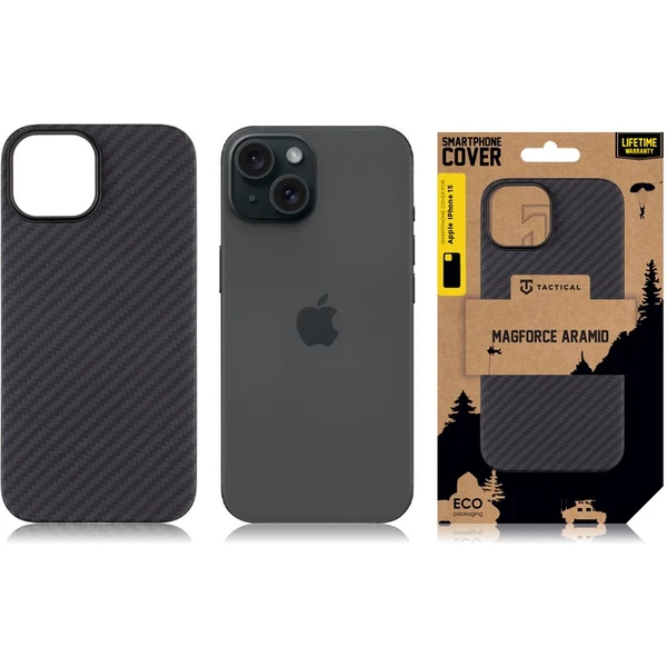Tactical MagForce Aramid kryt Apple iPhone 15 Black - Puzdra - Obrázok 59S5000701