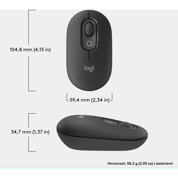 Logitech POP myš grafitová - Myši - Obrázok 59U8000O01