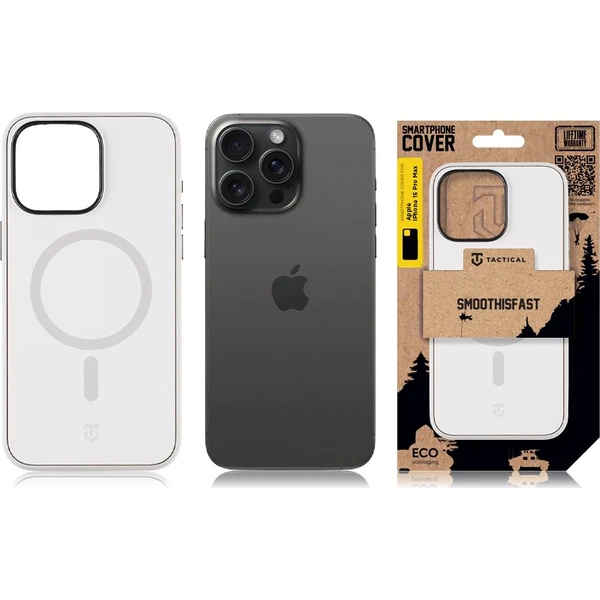 Tactical MagForce SmoothIsFast kryt Apple iPhone 15 Pro Max biely - Puzdra - Obrázok 59bc7457c1f744c6bb4685a131126609