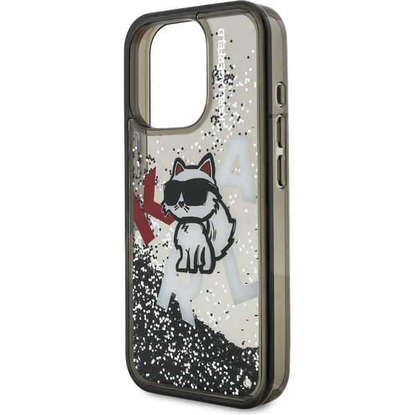Karl Lagerfeld Liquid Glitter Scattered Chúpette kryt iPhone 16 Pre Max čierny - Puzdra - Obrázok 59d1ec658df14ae7b7ccb023170e5fe8