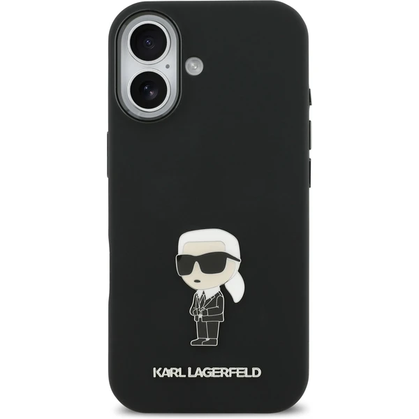 Karl Lagerfeld Liquid Silicone Metal Ikonik kryt iPhone 17 čierny - Puzdra - Obrázok 59de293ba7ff417389b87352bc3ef12f