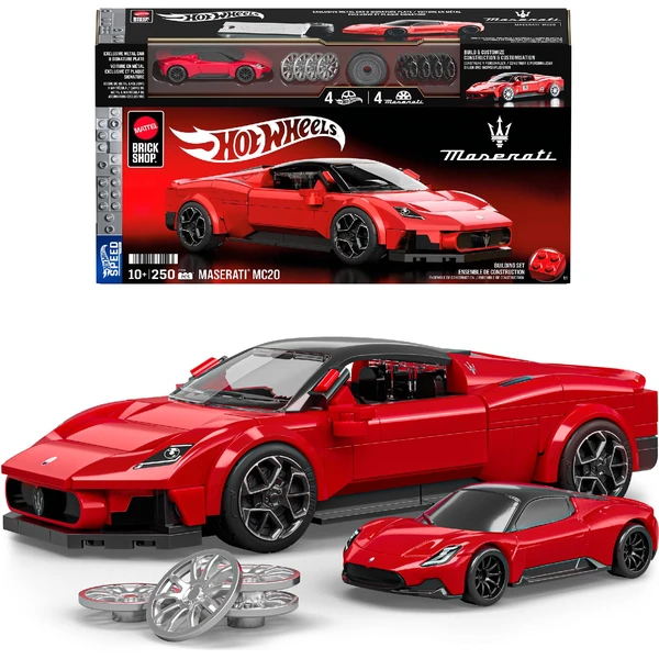 Mattel Brick Shop zostaviteľný model Hot Wheels - Maserati MC20 (Speed ??series) - Stavebnica - Hlavný obrázok