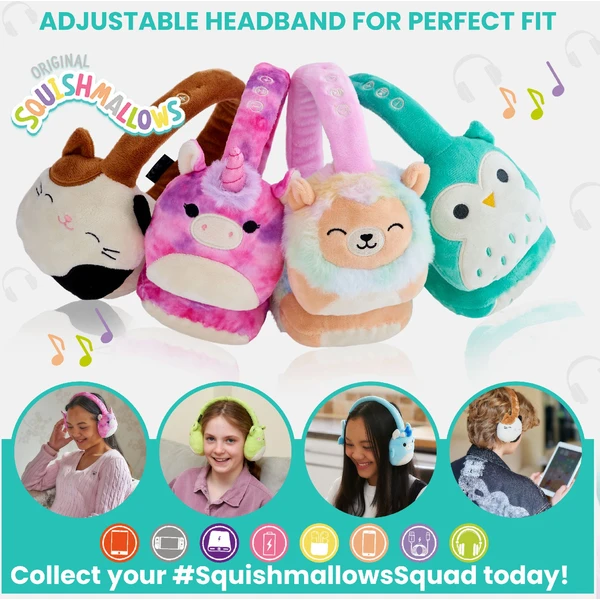 Lazerbuilt bezdrôtové slúchadlá Squishmallows - Ingred (plyšové) - Slúchadlá - Obrázok 5ABG000K01