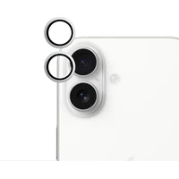 iWant ochrana šošoviek na kameru Apple iPhone 16/16 Plus strieborná - Ochranné fólie a sklo