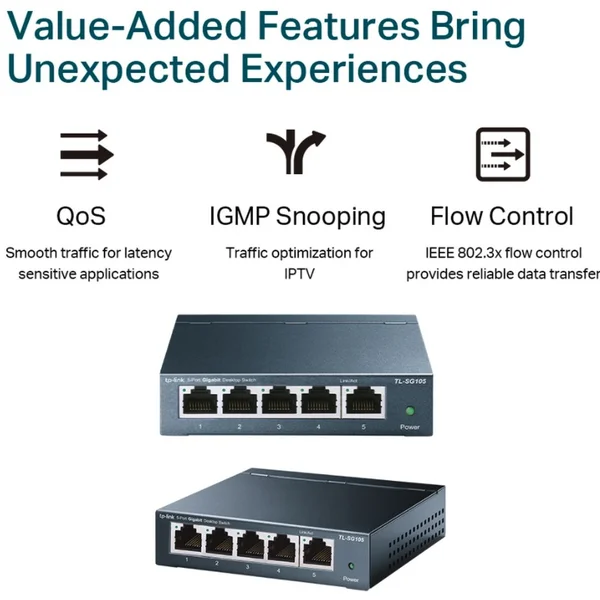 TP-Link TL-SG105 switch - Switche - Obrázok 5AOV600301