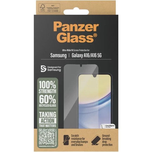 PanzerGlass® Ultra-Wide Fit sklo Samsung Galaxy A16 4G/5G s inštalačným rámčekom - Ochranné fólie a sklo - Obrázok 5AWC000K01