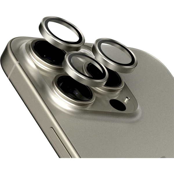 PanzerGlass HoOps ochranné krúžky Apple iPhone 16 Pro/16 Pro Max/15 Pro/15 Pro Max - prírodný titán - Ochranné fólie a sklo - Hlavný obrázok