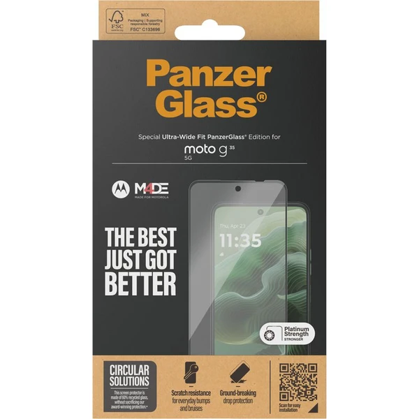 PanzerGlass Ultra-Wide Fit Motorola Moto G35 - Ochranné fólie a sklo - Obrázok 5BFH000L01