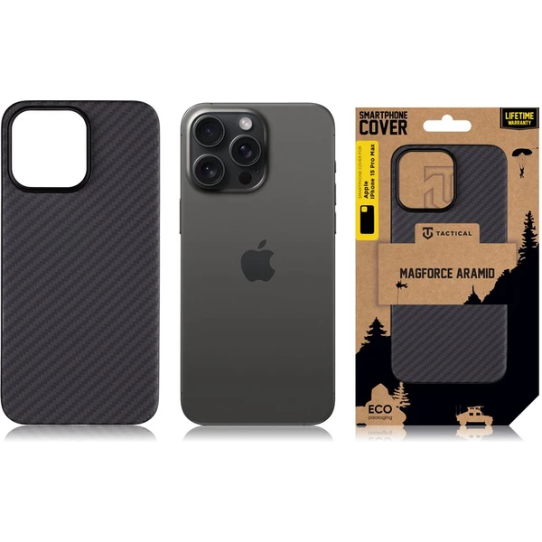 Tactical MagForce Aramid kryt Apple iPhone 15 Pro Max Black - Puzdra - Obrázok 5BS5000701