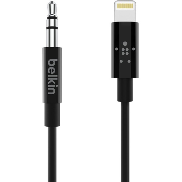 Belkin kábel Lightning-3,5mm jack 0,9m čierny