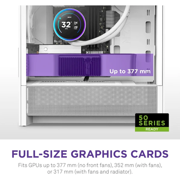 NZXT H3 Flow biela - Počítačové skrine - Obrázok 5D7K000K01
