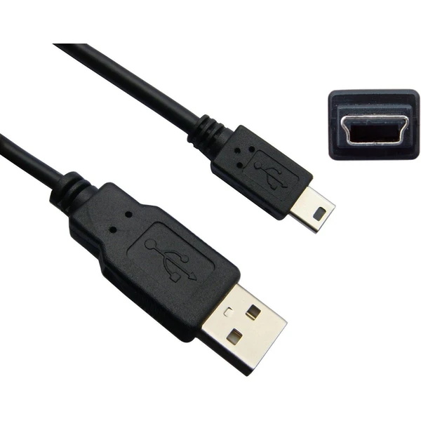 PremiumCord USB-A/MiniUSB-B kábel 0,5m čierny - Káble a redukcie - Obrázok 5DTU000501