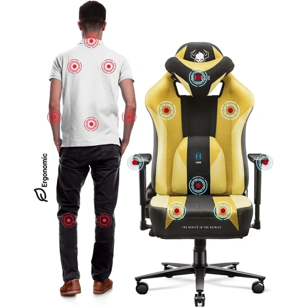 Diablo X-Player 2.0 King Size látková herná stolička čierno-žltá - Stoličky - Obrázok 5ECG000K01