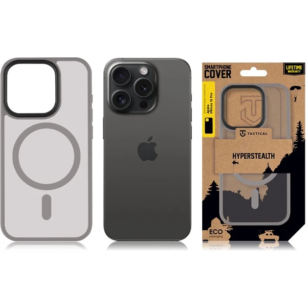 Tactical MagForce Hyperstealth kryt iPhone 15 Pre Light Grey - Puzdra - Obrázok 5G59000601
