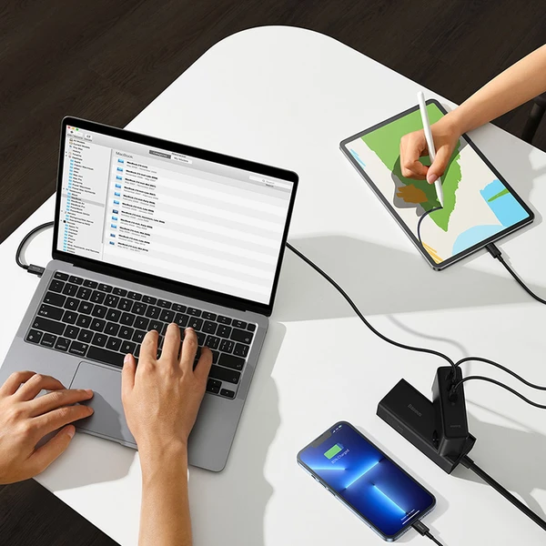 Rýchlonabíjačka do siete Baseus GaN5 Pro 140W 2x USB-C, 1x USB čierna - Nabíjačky - Obrázok 5IGE000L01