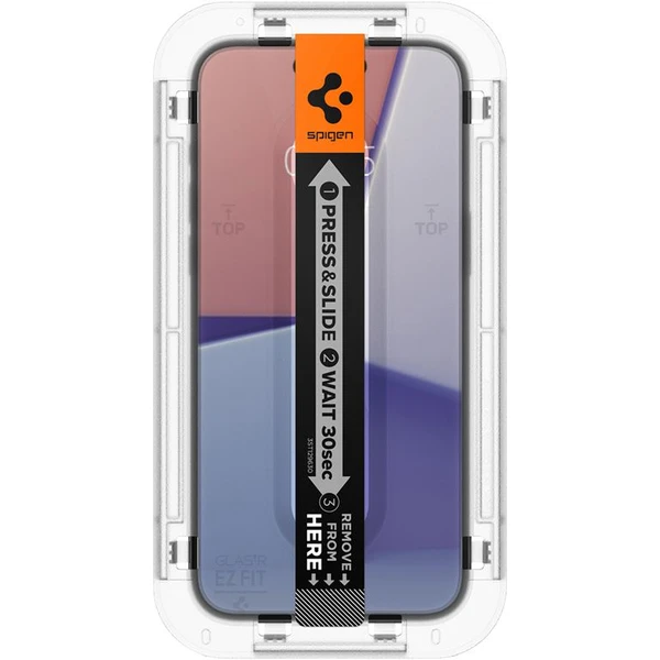 Spigen Glass tR EZ Fit HD tvrdené sklo iPhone 16/15 číre - Ochranné fólie a sklo - Obrázok 5IZ8000601
