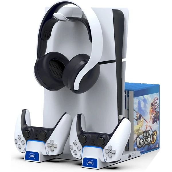 iPega P5S009 Multifunkčný Nabíjací Stojan pre PS5/PS5 Slim biely - Nabíjačky - Hlavný obrázok