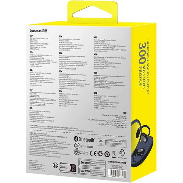Bluetooth slúchadlá Baseus Eli Sport 1 Open-Ear TWS Cosmic Black - Slúchadlá - Obrázok 5KGE000L01