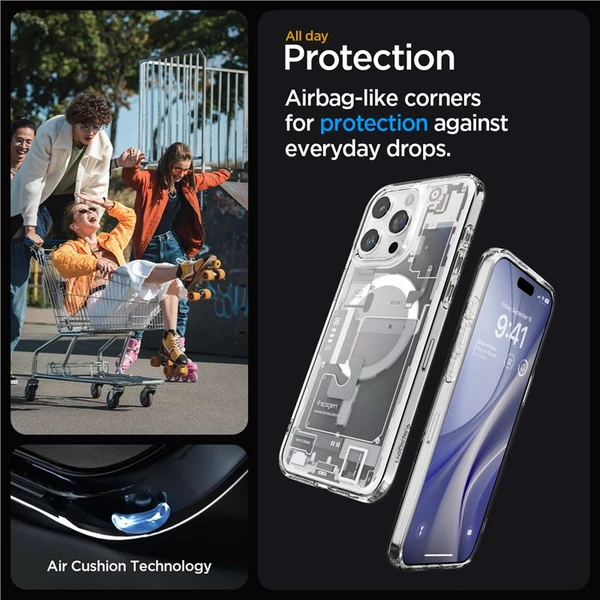 Spigen Ultra Hybrid MagFit kryt iPhone 15 Pro Max zero one biely - Puzdra - Obrázok 5KHA000601