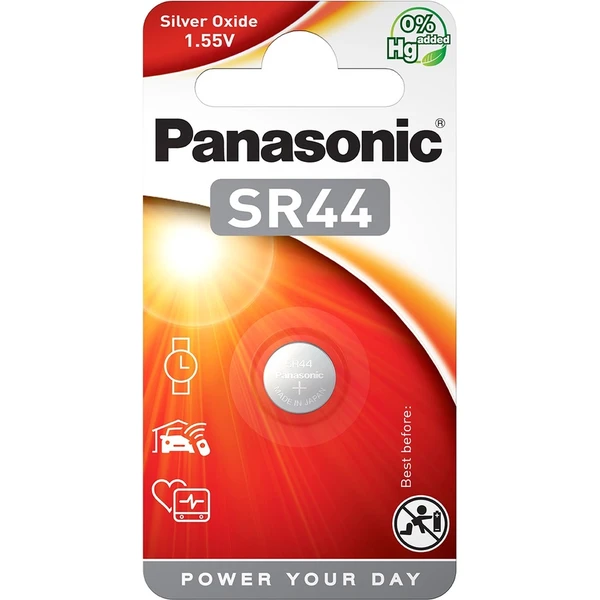 Panasonic SR44 striebrooxidová batéria do hodiniek (1ks) - Batérie - Hlavný obrázok