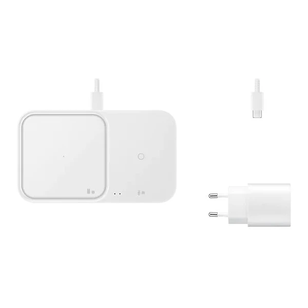 Samsung DUO bezdrôtová nabíjacia podložka s adaptérom 15W (EP-P5400TWE) biela - Nabíjačky - Obrázok 5N38100501
