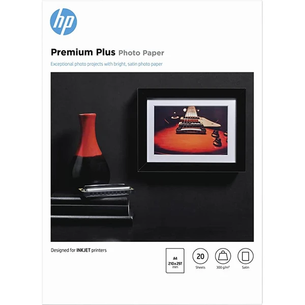 HP Premium Plus Semi-gloss Photo Paper 20 hárkov/A4/210 x 297 mm - Fotopapiere - Hlavný obrázok