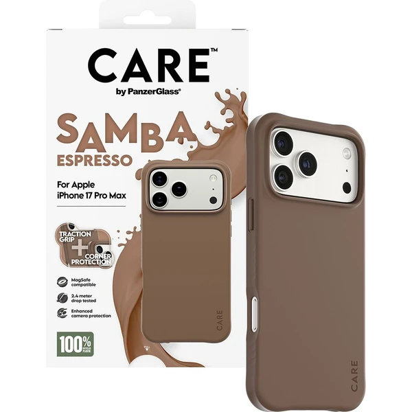 PanzerGlass® CARE Samba kryt s MagSafe Apple iPhone 17 Pro Max Espresso - Puzdra - Obrázok 5NDH000K01
