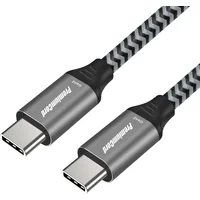 PremiumCord USB-C/USB-C napájací kábel 100W 0,5m čierny/šedý - Káble a redukcie